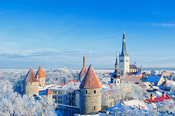 Tallinn Old Town in the winter.